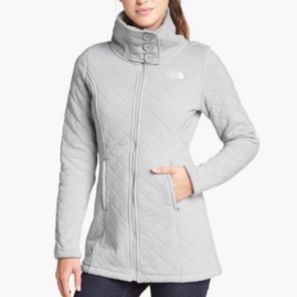 north face quilted fleece jacket